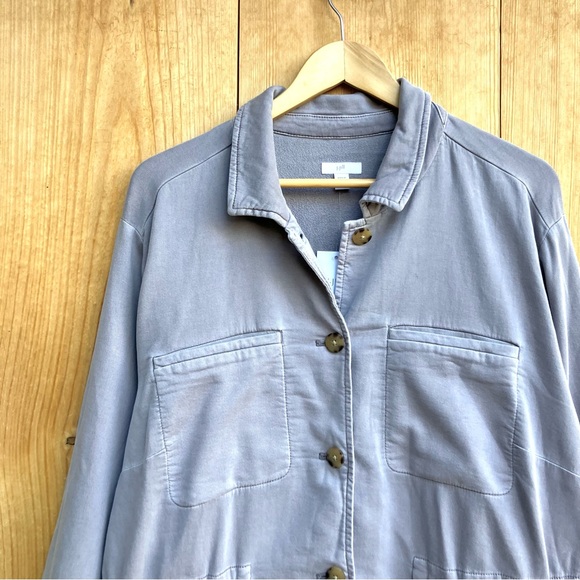 J. Jill NWT Gray Button Up Utility Jacket Sz 2X - Picture 2 of 7